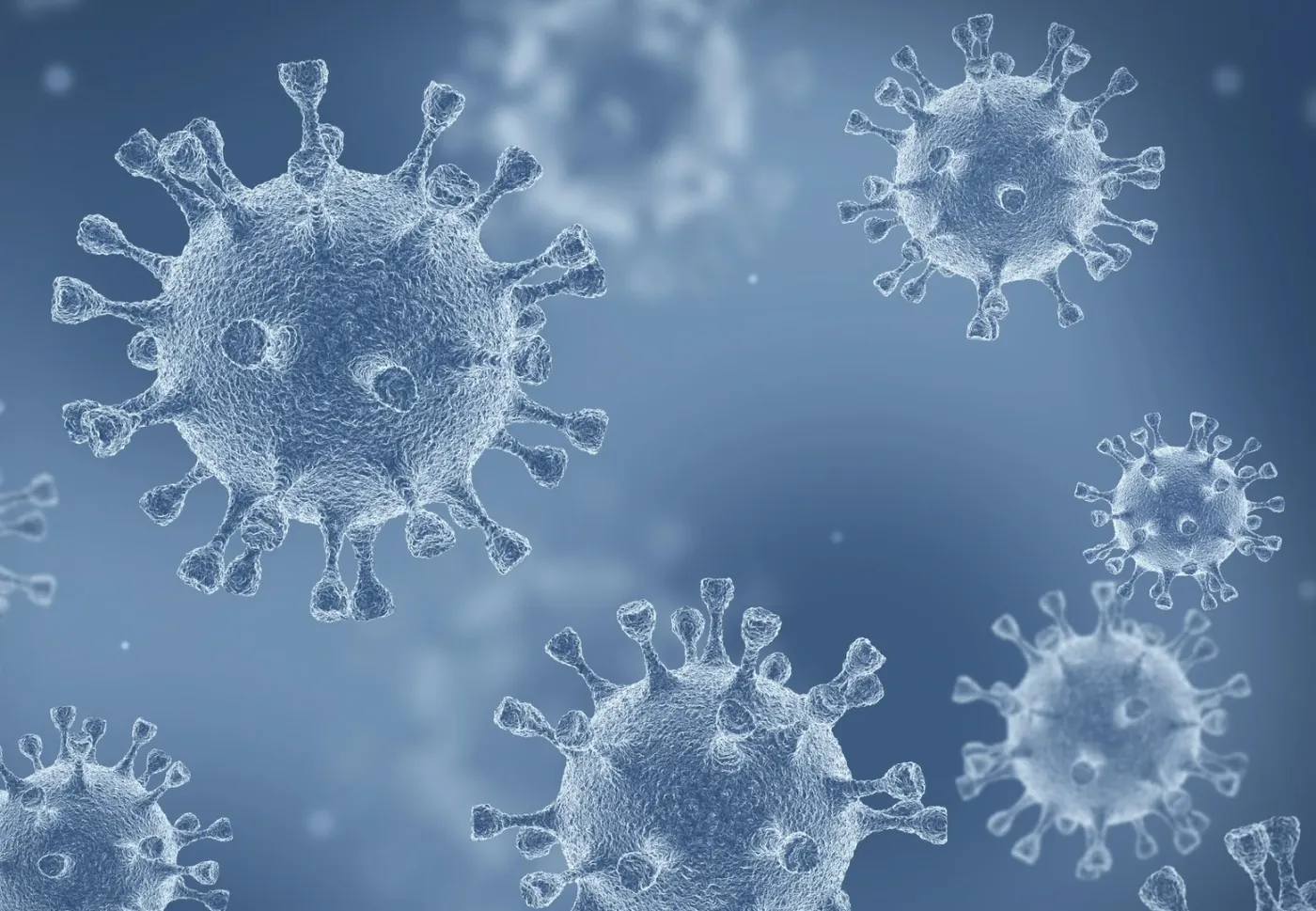 Illustration of coronavirus particles
